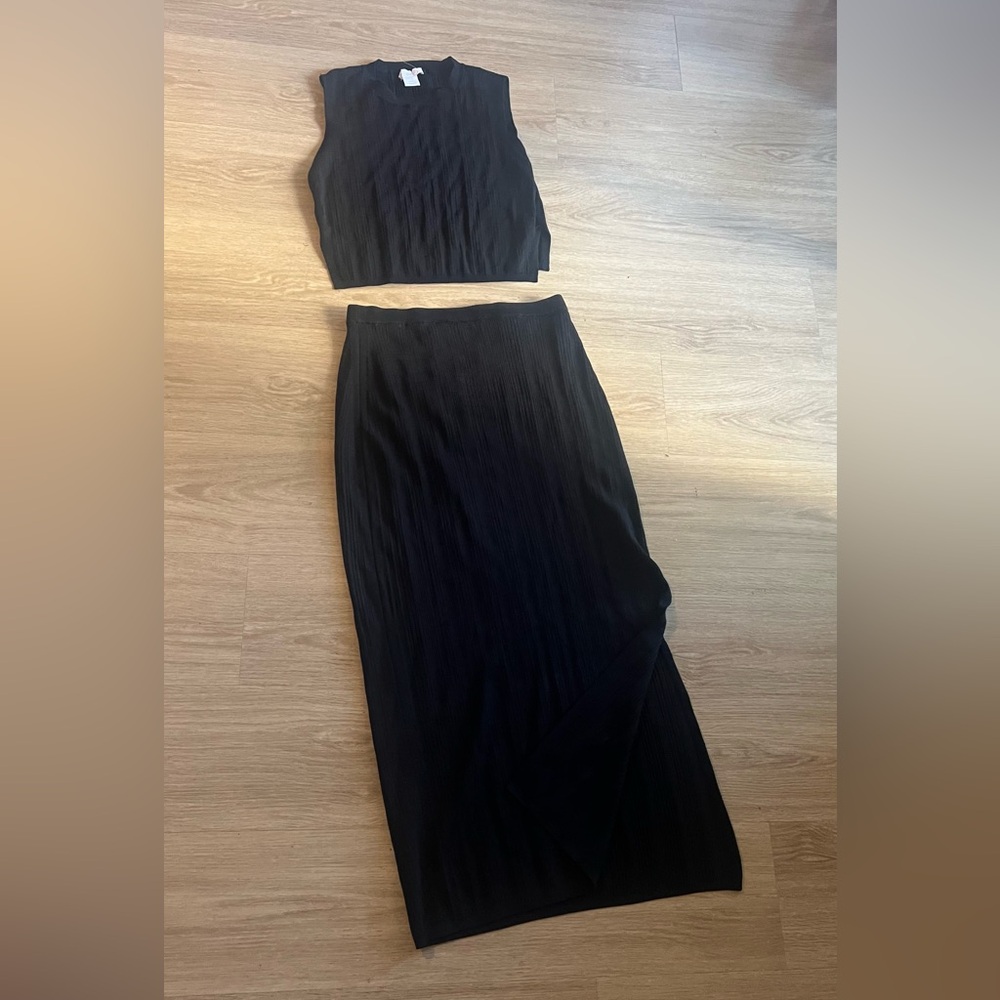 Black 2 Piece Skirt Set